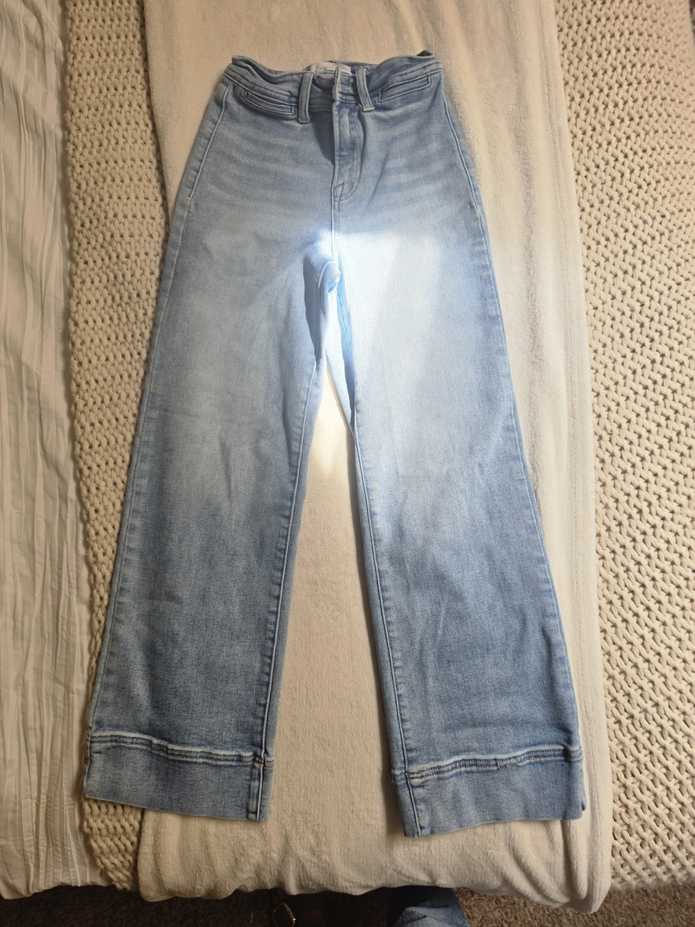 Light Blue High-Rise Wide Leg Women's Jeans
